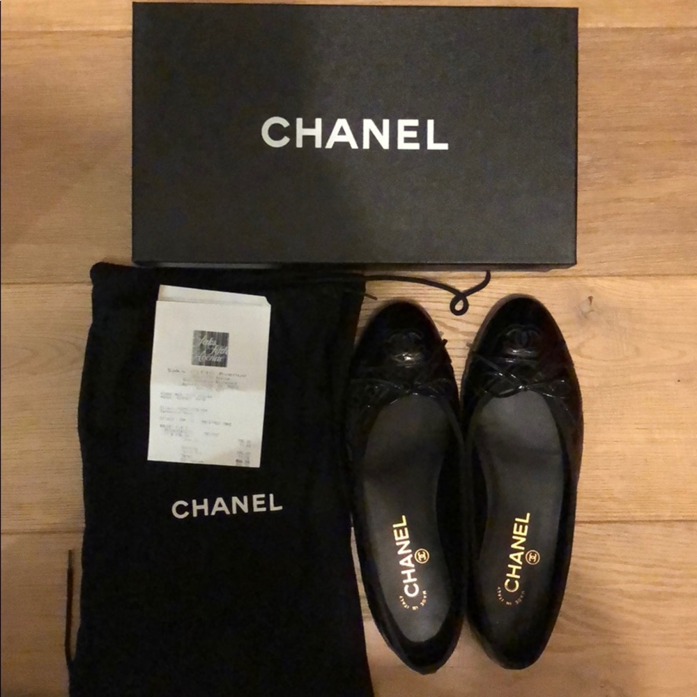 Chanel quilted ballerina flat size 38